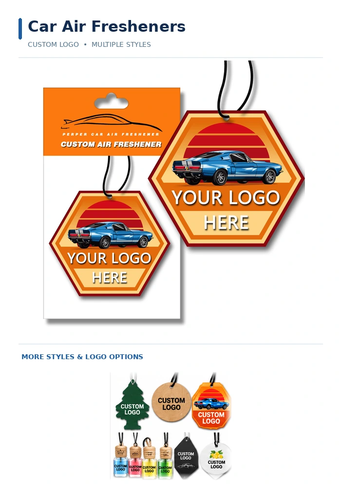 Auto & Tools Custom logo hanging paper car air fresheners in multiple printed shapes, scents and promotional designs
