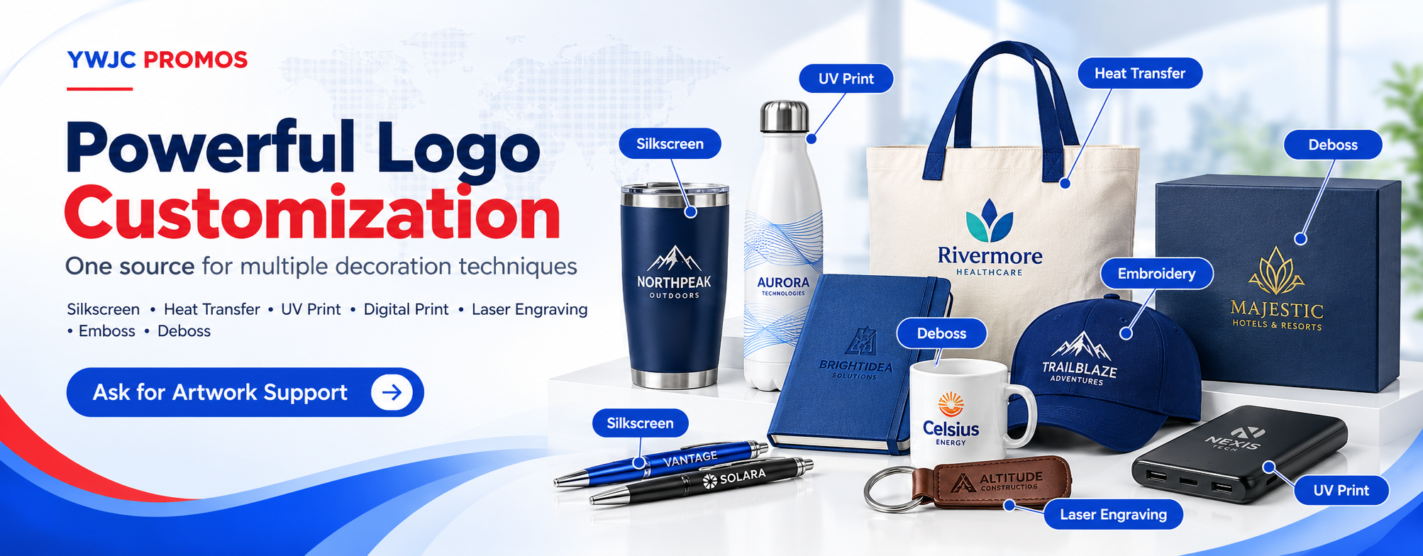 Home YWJC PROMOS — Logo customization