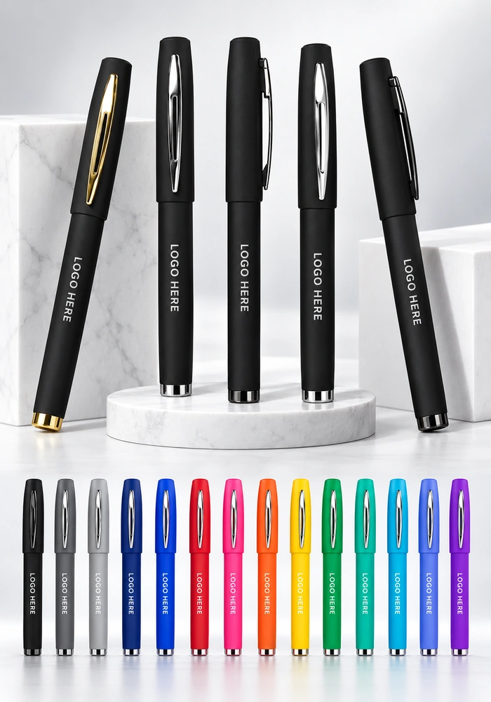 Pens & Writing Gel Pens wholesale assortment with custom logo branding for corporate promotional gifts