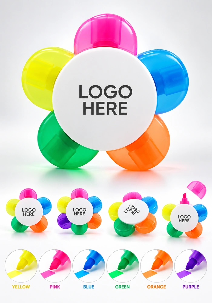 Pens & Writing Highlighters wholesale assortment with custom logo branding for corporate promotional gifts