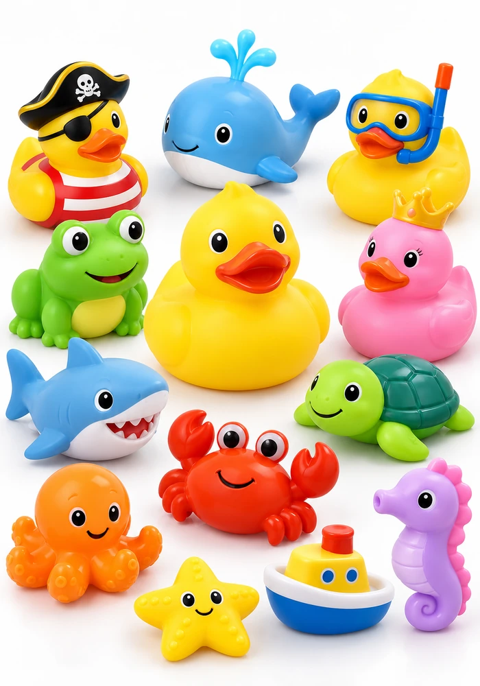 Toys & Novelties Custom Rubber Ducks & Colorful Bath Toy Giveaways – multiple styles of custom promotional toys wholesale