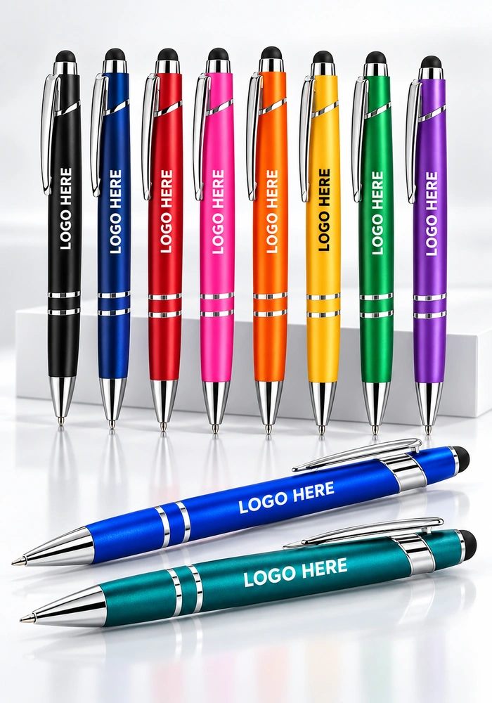Pens & Writing Stylus Pens wholesale assortment with custom logo branding for corporate promotional gifts