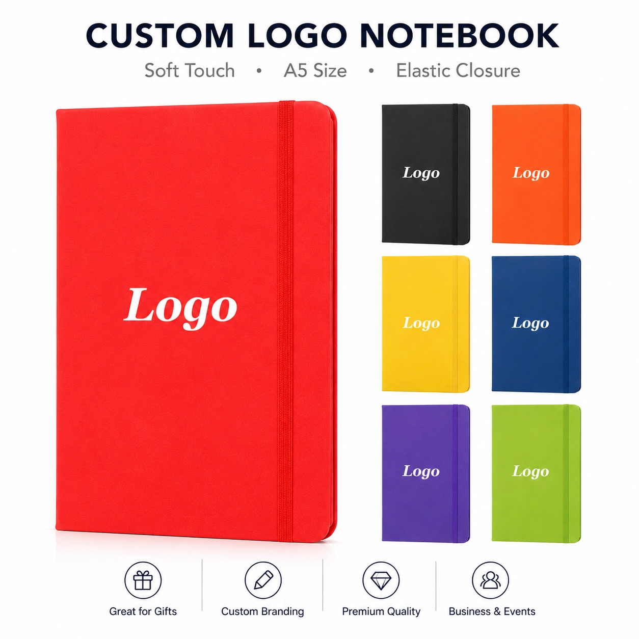 Notebooks & Paper Goods Custom Softcover Notebooks, A5/A6 Journals & Planners — wholesale custom logo promotional paper goods
