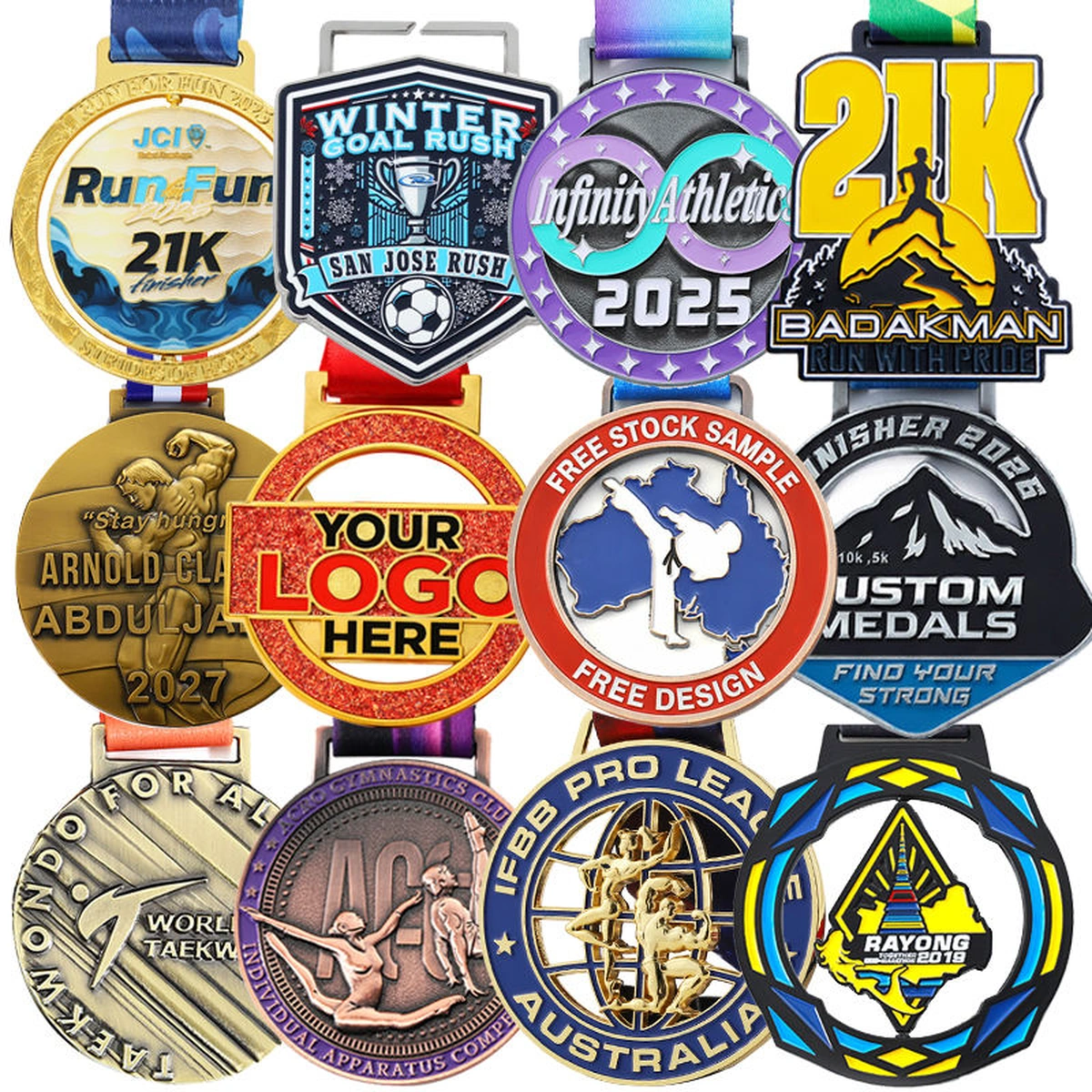 Office & Awards Custom Metal Medals & Personalized Sports Award Medals | Custom branded wholesale office and awards products
