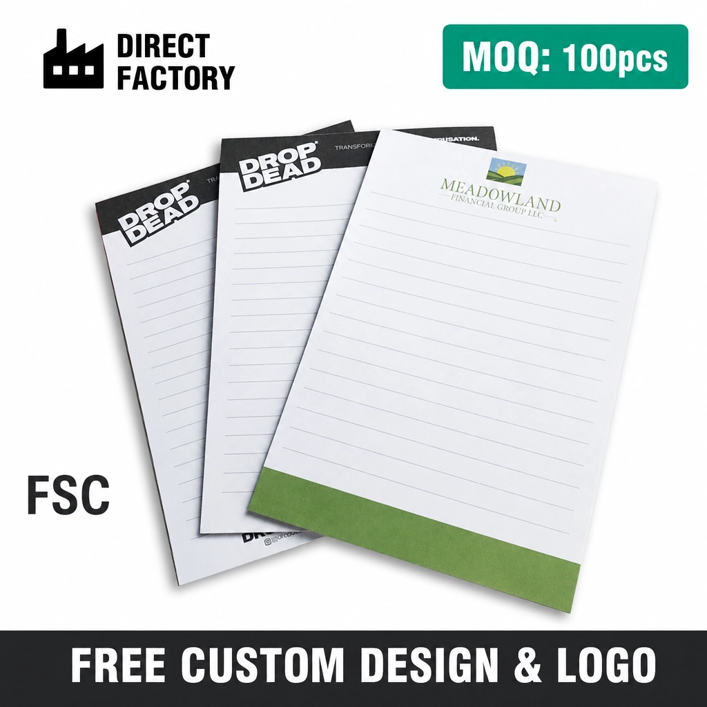 Notebooks & Paper Goods Custom Notepads, Memo Pads & A4/A5 Writing Pads — wholesale custom logo promotional paper goods