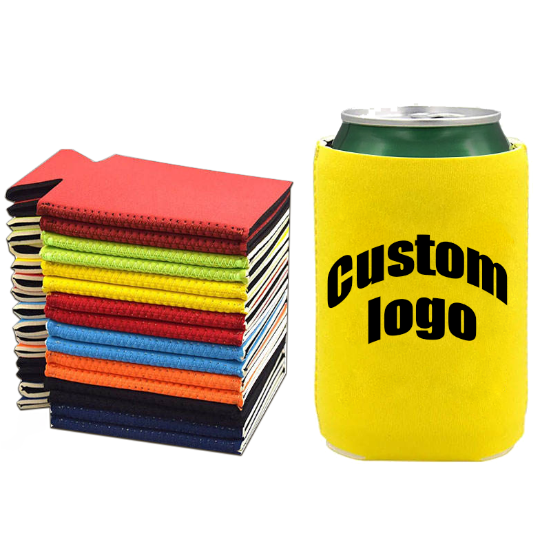 Drinkware Custom Neoprene Can Coolers & Beverage Sleeves - Custom logo 12oz / 330ml neoprene can cooler sleeves for beer, soda and outdoor promotional campaigns.