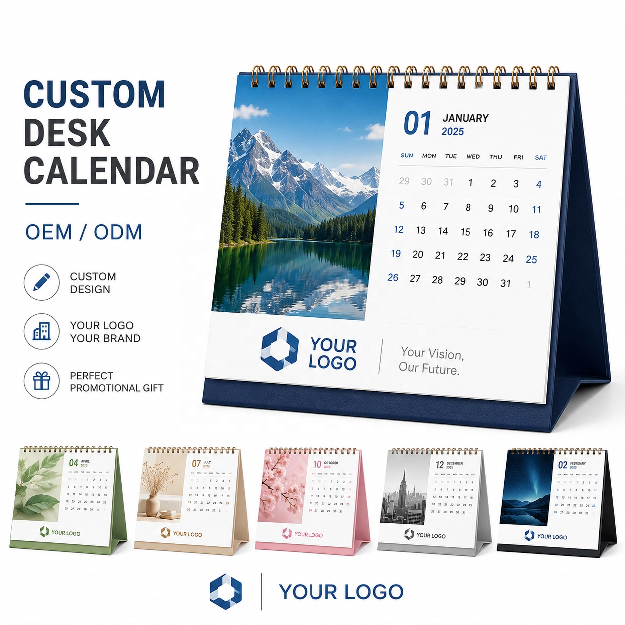 Notebooks & Paper Goods Custom Desk Calendars & Branded Corporate Planners — wholesale custom logo promotional paper goods