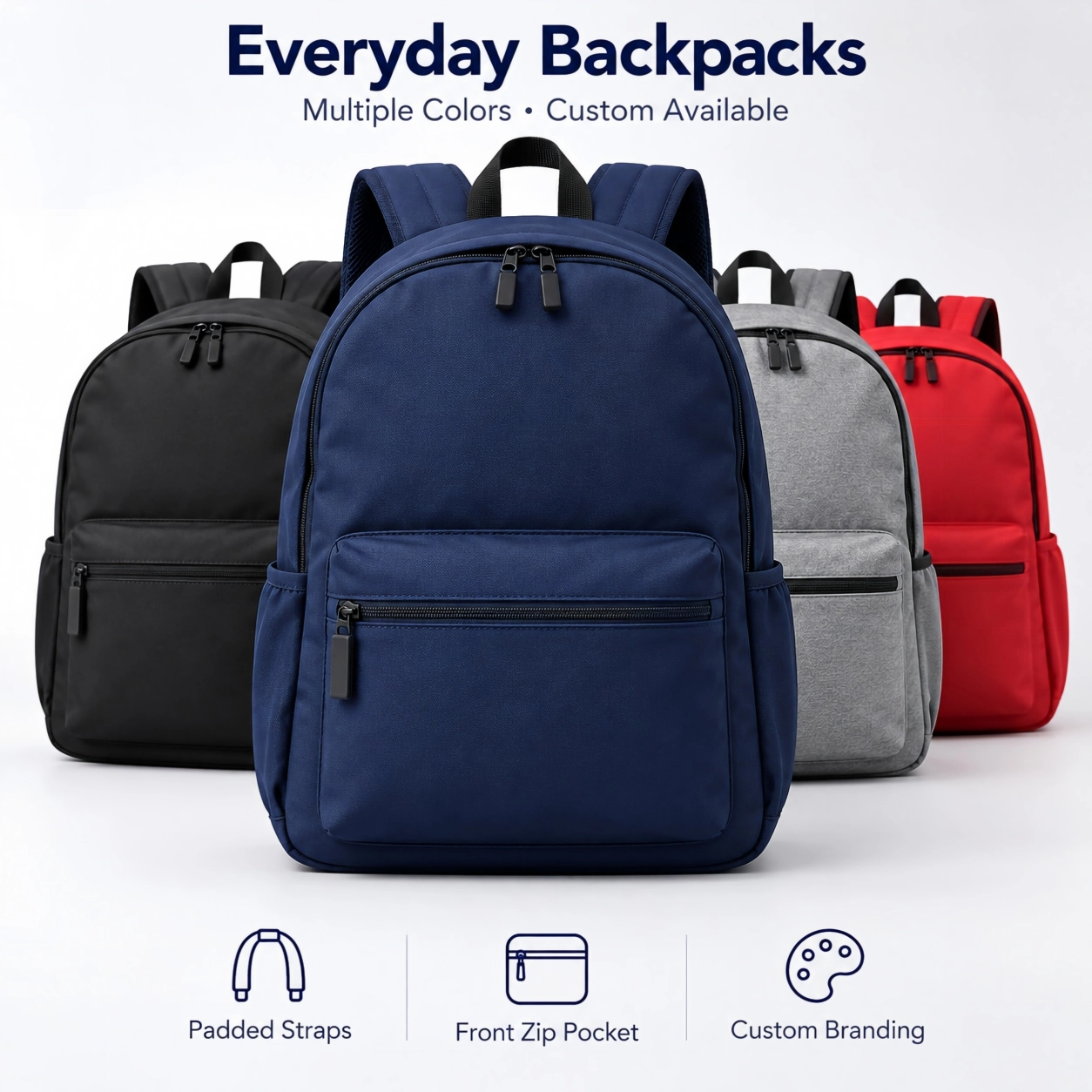 Bags Custom Logo Everyday Backpacks — Backpacks for corporate and event promotional branding