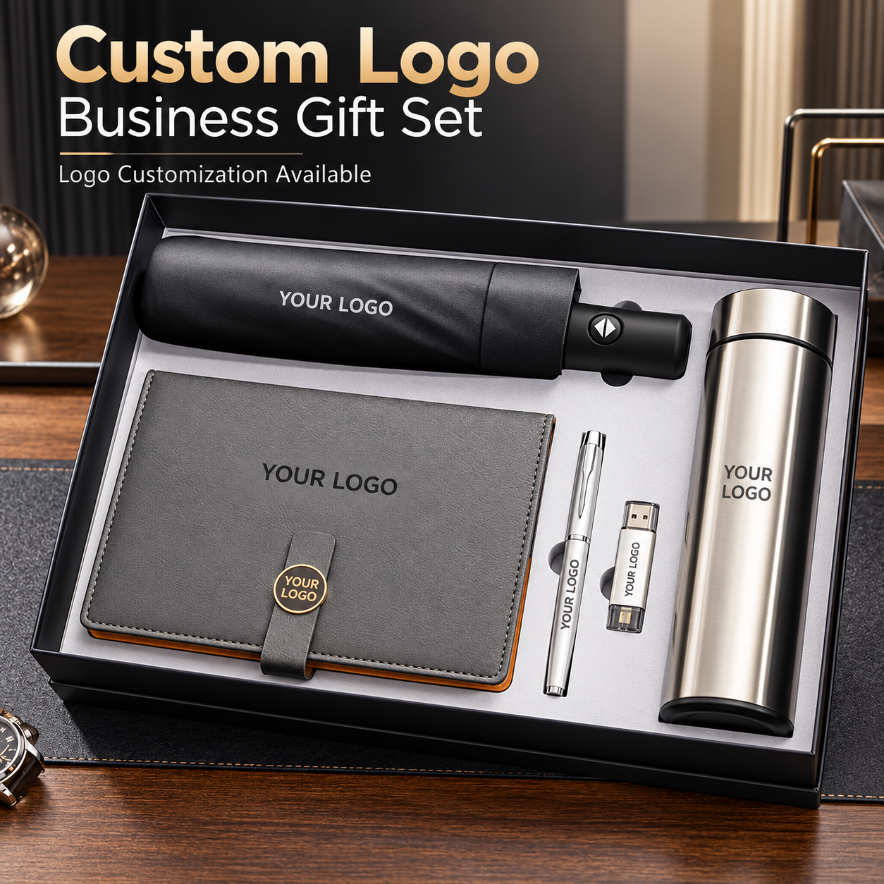 Gift Packaging & Sets Custom corporate gift sets with notebook, pen and premium presentation packaging