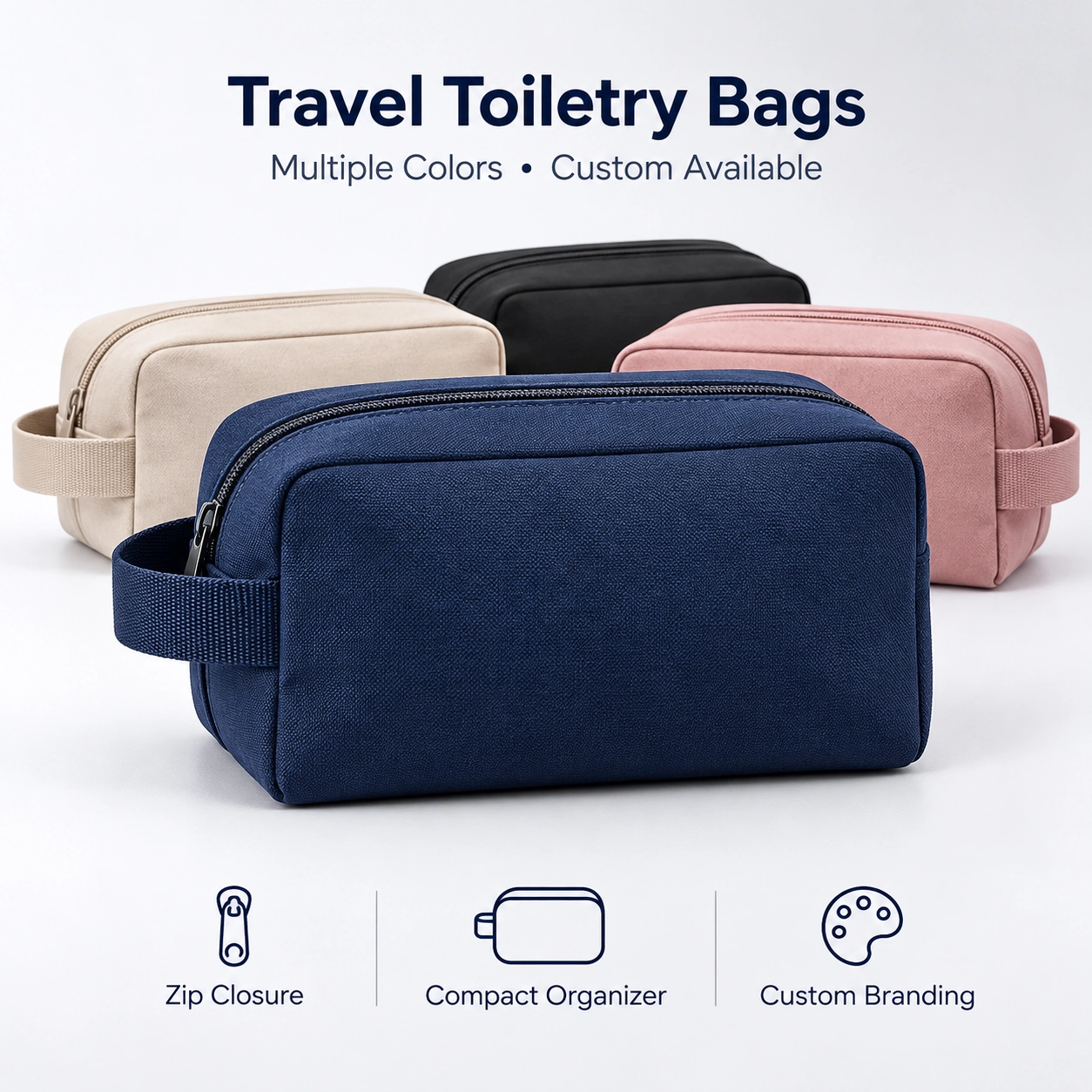 Bags Custom Cosmetic & Toiletry Bags — Cosmetic & Toiletry Bags for corporate and event promotional branding
