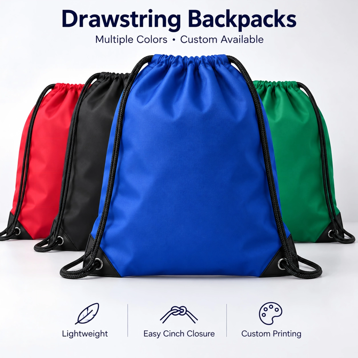 Bags Custom Printed Drawstring Bags — Drawstring Bags for corporate and event promotional branding
