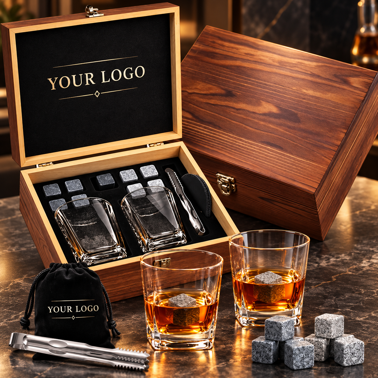 Gift Packaging & Sets Premium drinkware gift sets with glasses and presentation box
