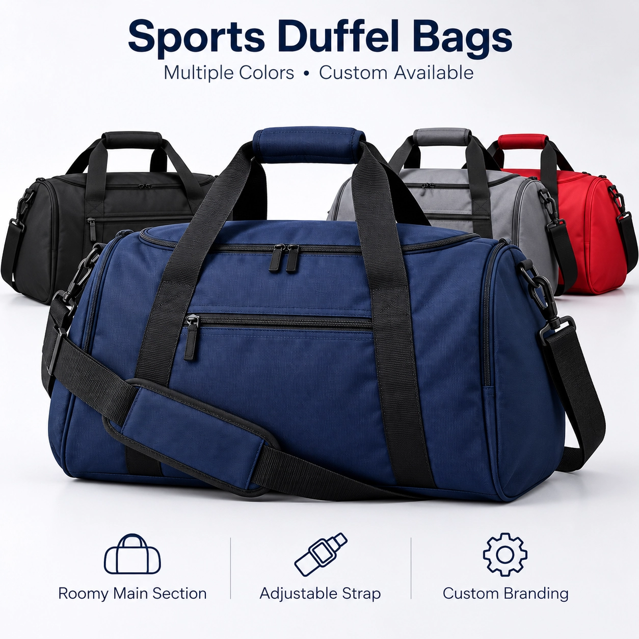Bags Custom Duffel & Gym Bags — Duffel & Gym Bags for corporate and event promotional branding