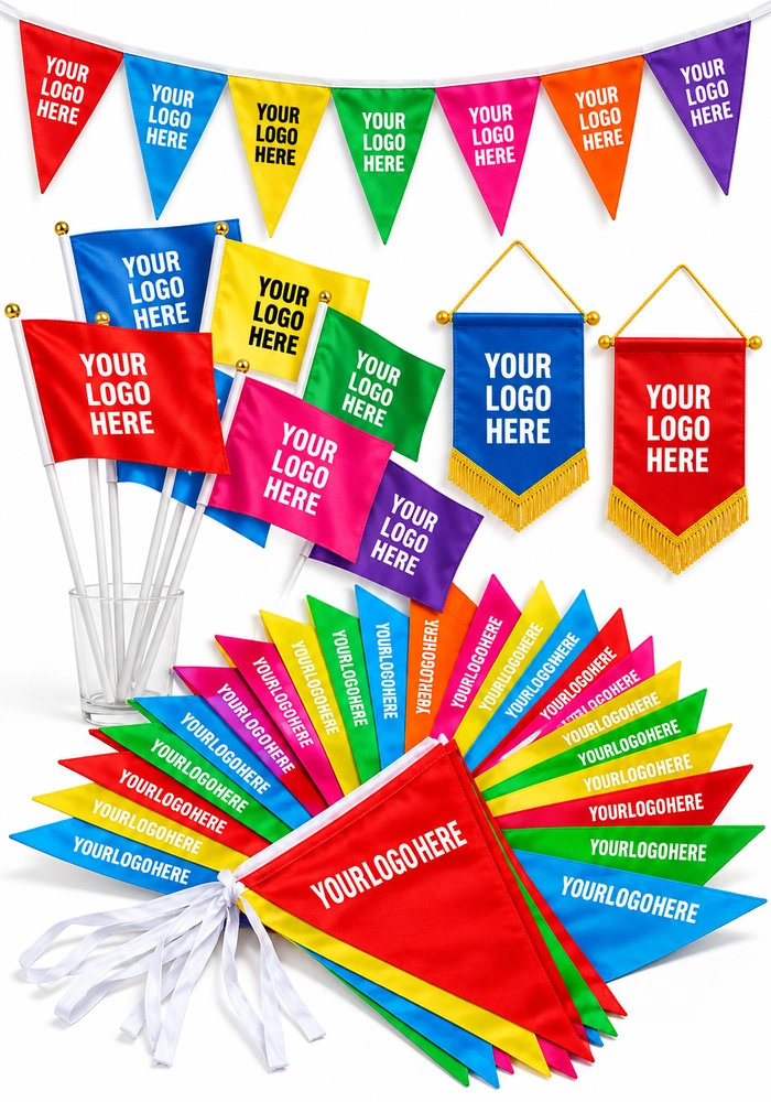 Trade Show & Signage Flags & Pennants - Custom Printed Flags, Pennants, Bunting & Event Display Flags - custom wholesale trade show promotional products