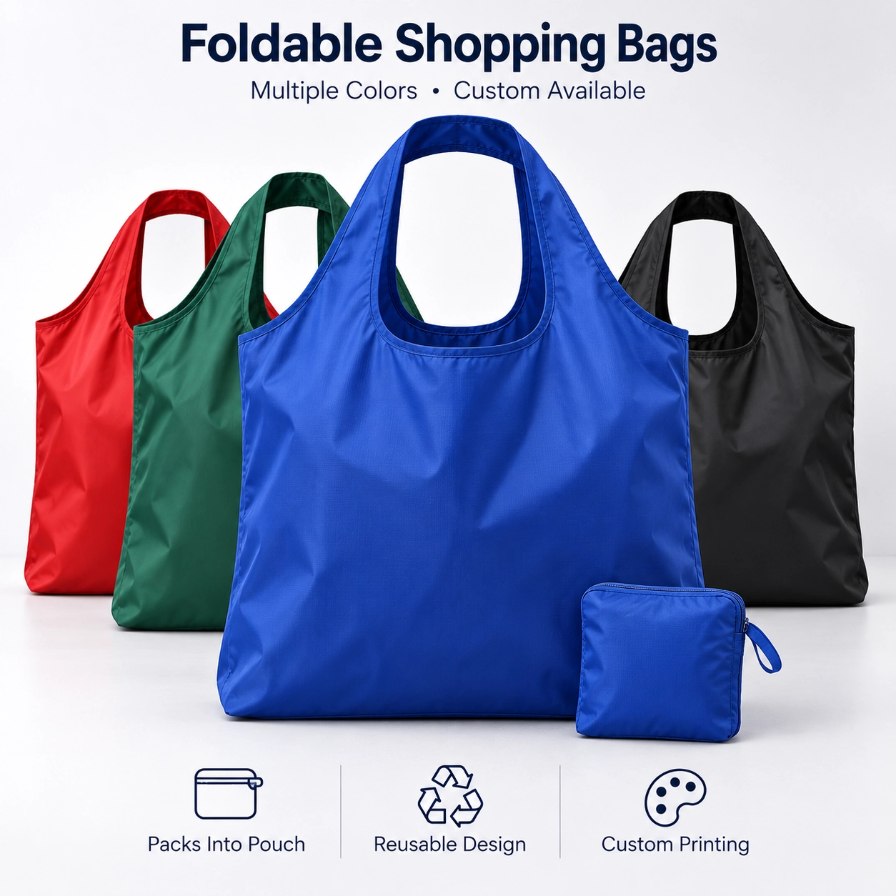 Bags Custom Foldable Shopping Bags — Foldable Bags for corporate and event promotional branding