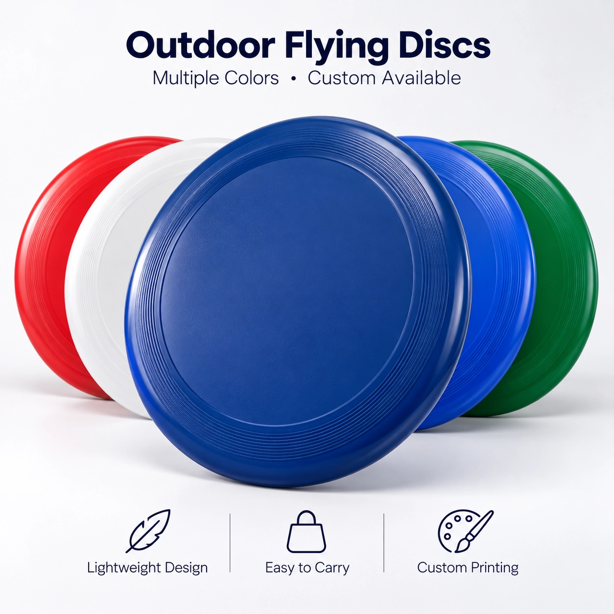 Outdoor & Leisure Custom Printed Outdoor Flying Discs for parks, beach games, schools, festivals and team events