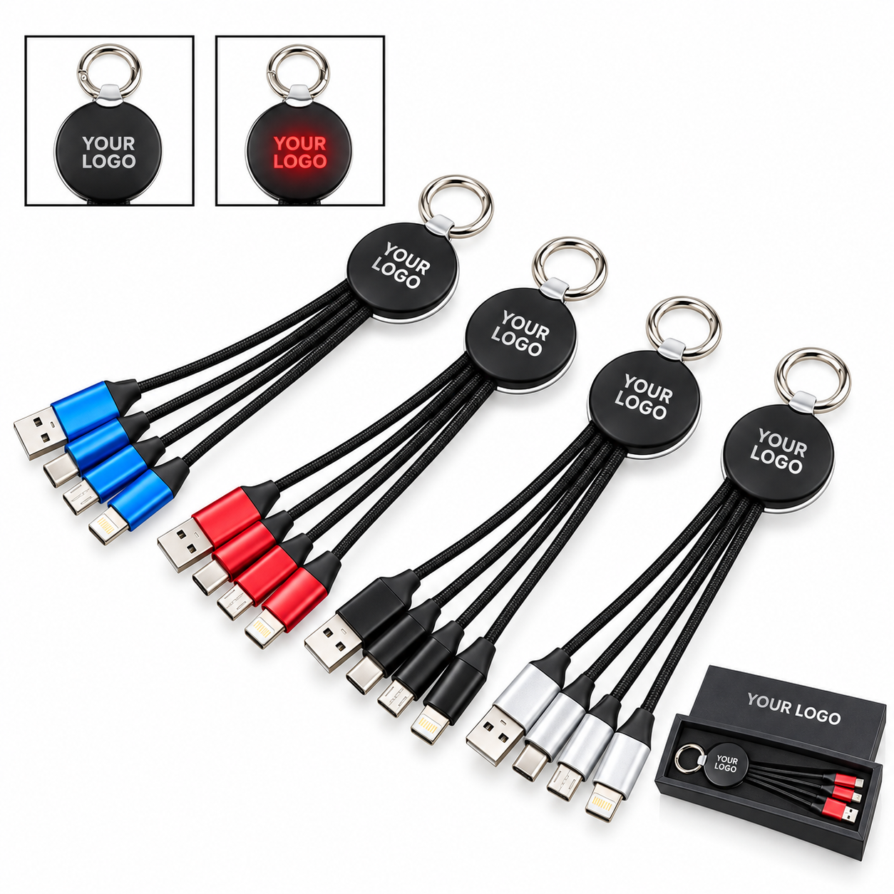 Gift Packaging & Sets Tech gift sets with 3 in 1 charging accessories and promotional packaging