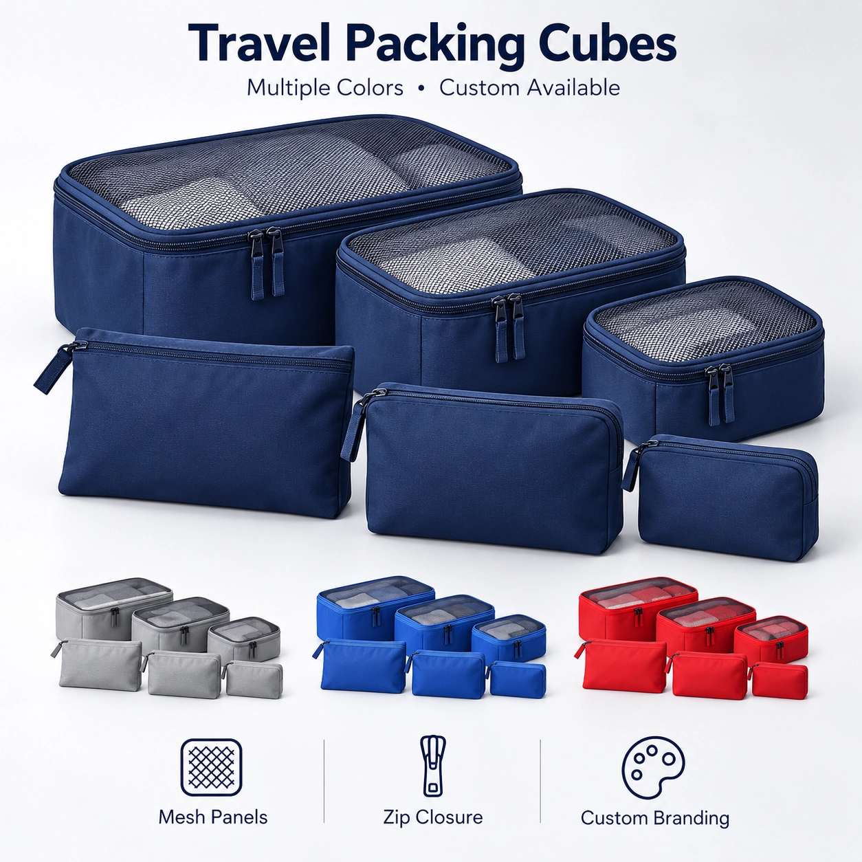 Bags Custom Travel Packing Organizer Sets — Travel Organizers for corporate and event promotional branding