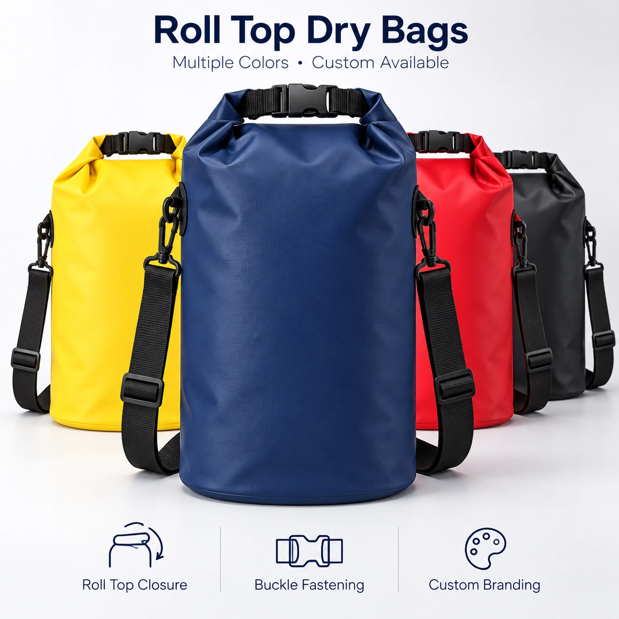 Bags Custom Roll-Top Dry Bags — Waterproof Dry Bags for corporate and event promotional branding