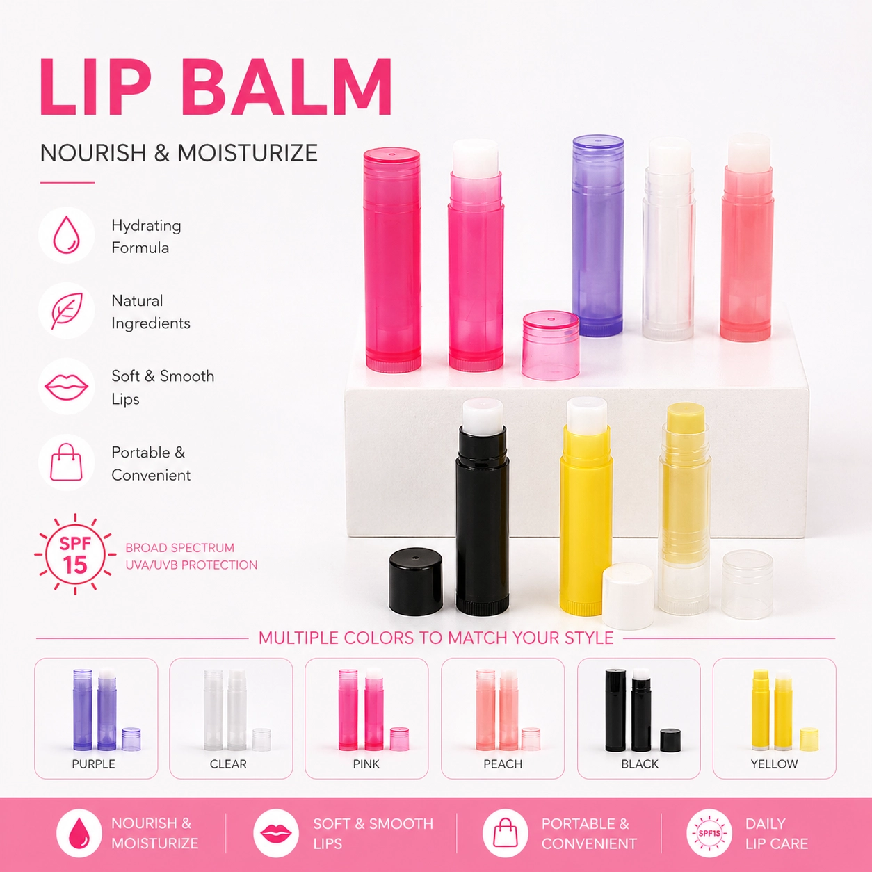 Health & Beauty Custom lip balm and promotional health and beauty merchandise available with branded packaging